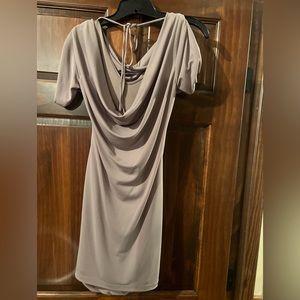Bcbg Max AZRIA drapey dress XS NWOT taupe/tan